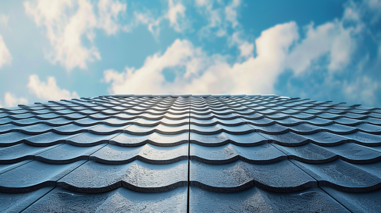 Close-up of dimensional architectural shingles on a residential roof